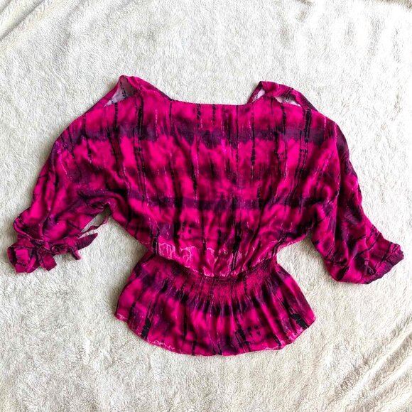 Venus Tie Dye Cold Shoulder Top - Picture 4 of 5